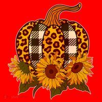 Fashion Autumn Leopard Buffalo Plaid Pumpkin Santa Hat thumb 1