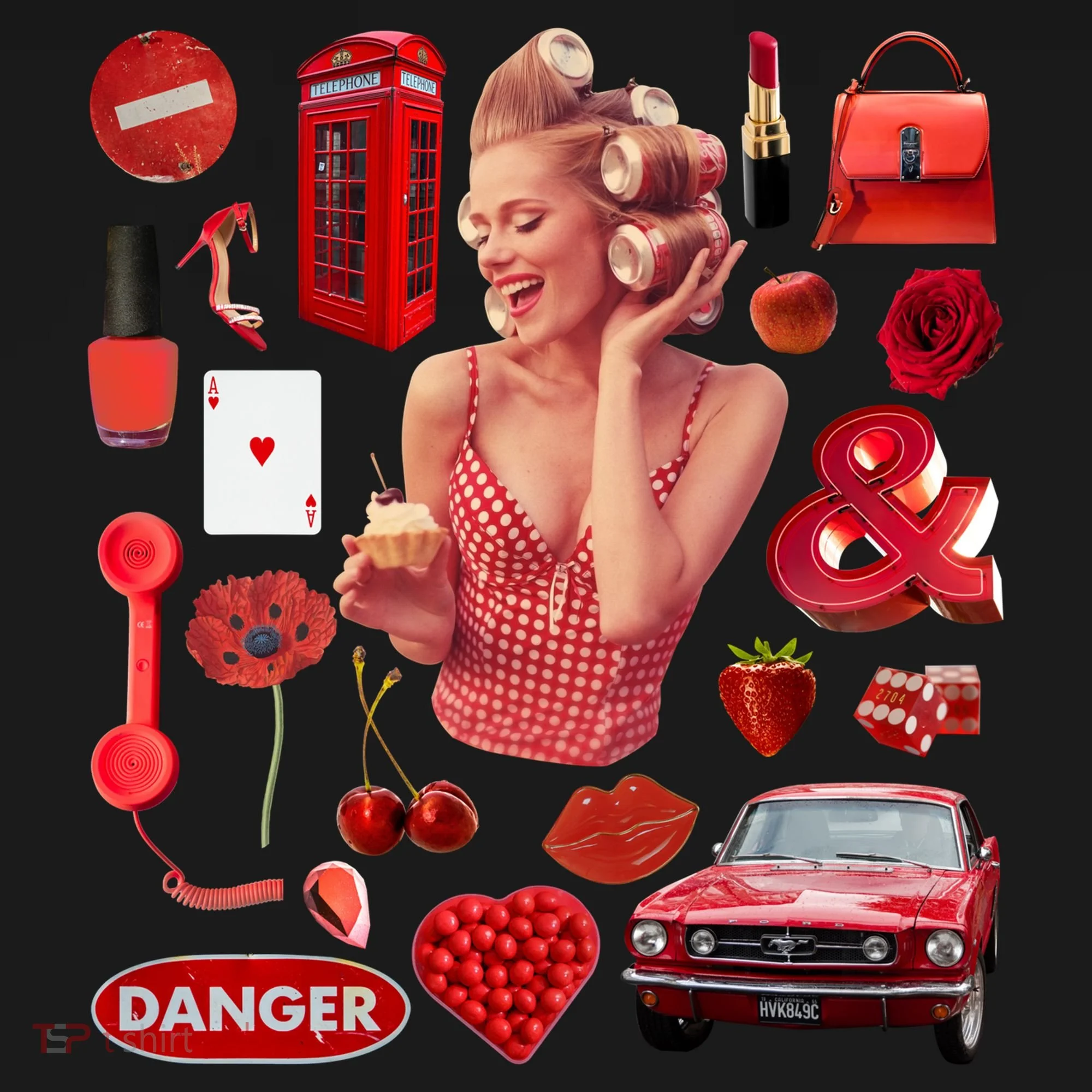 Fashion Red Girl Ornament