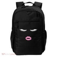 Fashion Style Eyelash Lips Lashes Pink Lipstick Backpack thumb 0