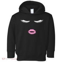 Fashion Style Eyelash Lips Lashes Pink Lipstick Toddler Hoodie thumb 0