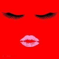Fashion Style Eyelash Lips Lashes Pink Lipstick Santa Hat thumb 1