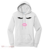Fashion Style Eyelash Lips Lashes Pink Lipstick Women's Hoodie thumb 0
