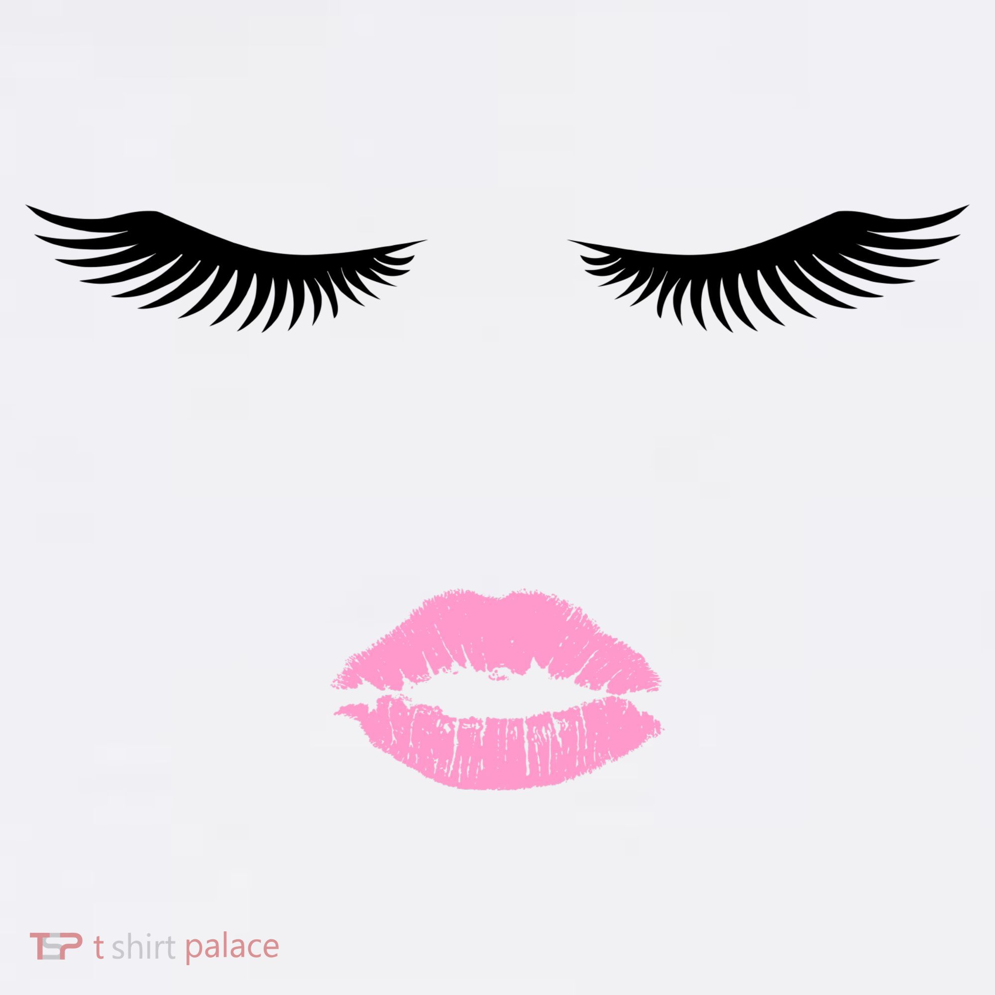 Fashion Style Eyelash Lips Lashes Pink Lipstick Baby Bodysuit