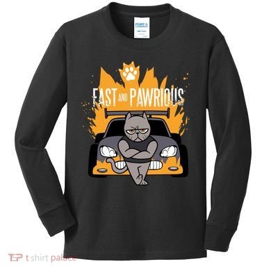 Fast And Pawrious Kids Long Sleeve Shirt