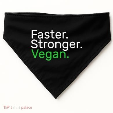 Faster Stronger Vegan USA-Made Doggie Bandana