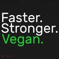 Faster Stronger Vegan Button thumb 1