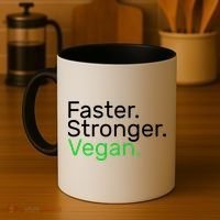 Faster Stronger Vegan Coffee Mug thumb 4