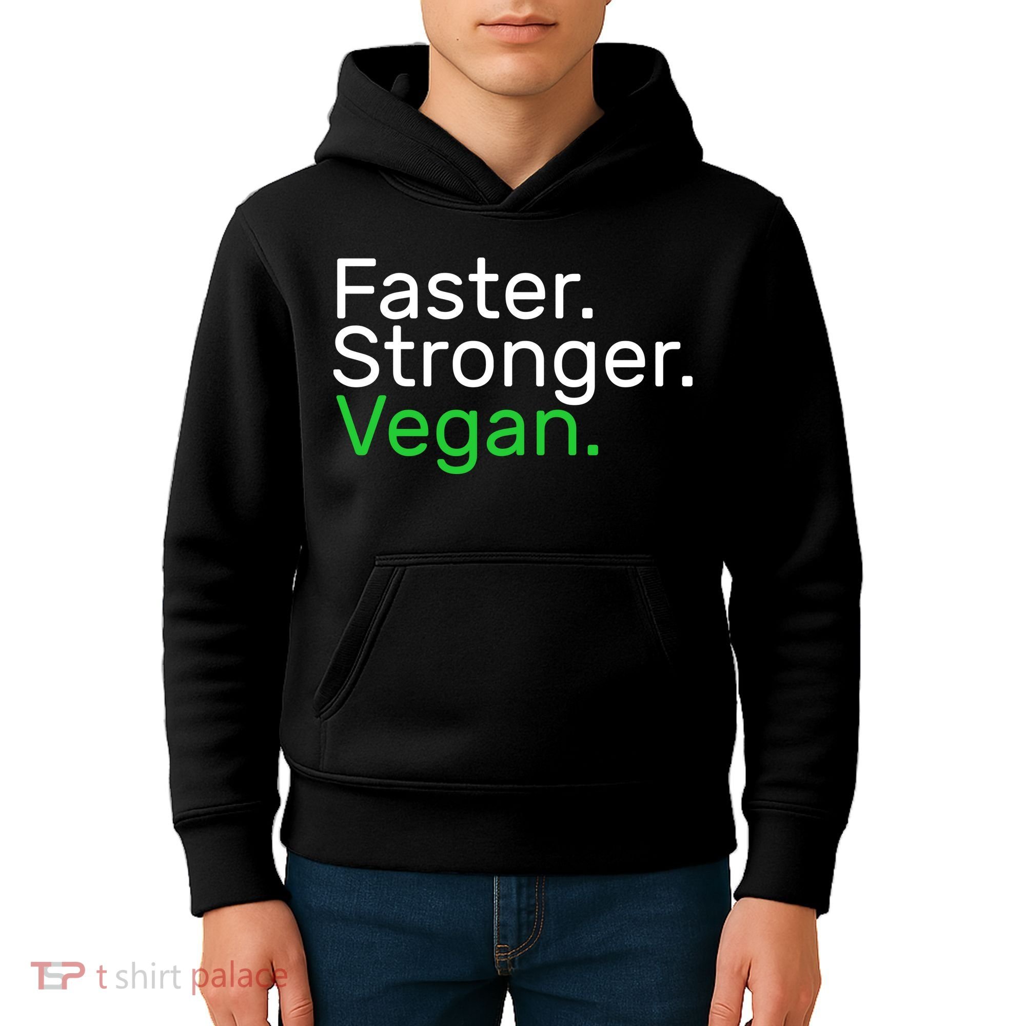 Faster Stronger Vegan Kids Hoodie