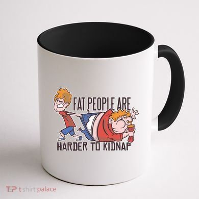 Fat People Are Harder To Kidnap Coffee Mug back
