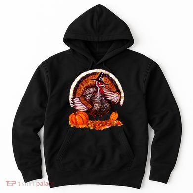 Fat Turkey Pumpkin Scene Hoodie