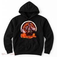 Fat Turkey Pumpkin Scene Hoodie thumb 0