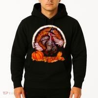 Fat Turkey Pumpkin Scene Hoodie thumb 2