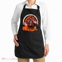 Fat Turkey Pumpkin Scene Apron thumb 2