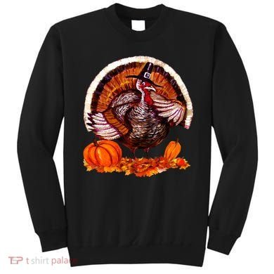 Fat Turkey Pumpkin Scene Sweatshirt