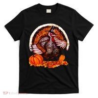 Fat Turkey Pumpkin Scene T-Shirt thumb 0