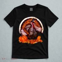 Fat Turkey Pumpkin Scene T-Shirt thumb 5
