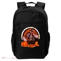 Fat Turkey Pumpkin Scene Backpack thumb 0