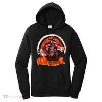Fat Turkey Pumpkin Scene Women's Hoodie thumb 0