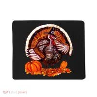 Fat Turkey Pumpkin Scene Mousepad thumb 0