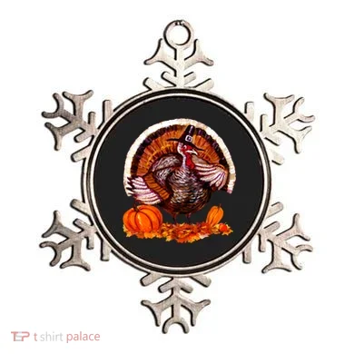 Fat Turkey Pumpkin Scene Ornament