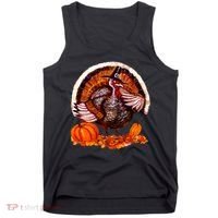 Fat Turkey Pumpkin Scene Tank Top thumb 0