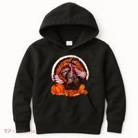 Fat Turkey Pumpkin Scene Kids Hoodie thumb 0