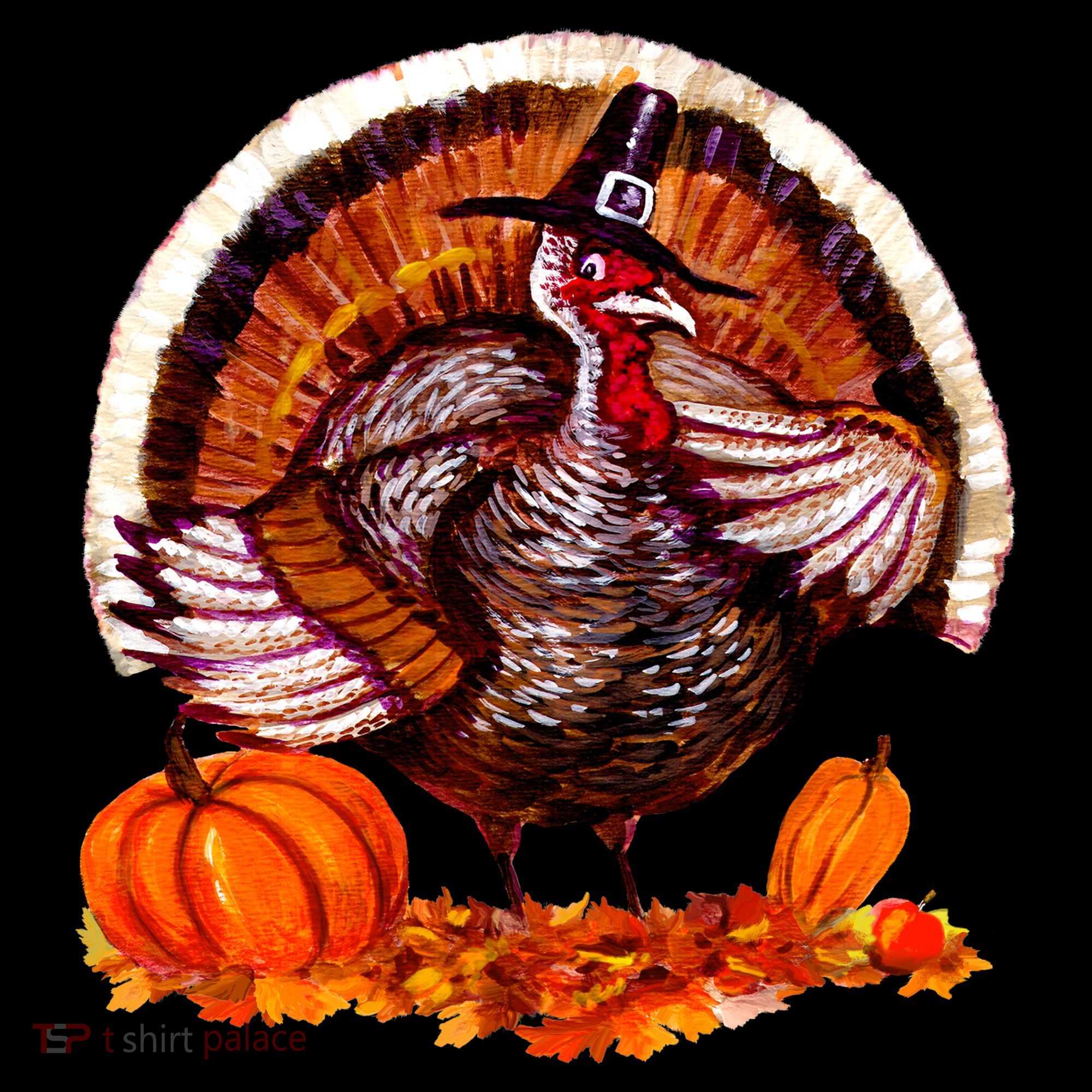 Fat Turkey Pumpkin Scene Tote Bag