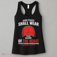 Funny Anti Trump Mark Of The Beast Red Hat Liberal Gift Women's Tank Top thumb 3