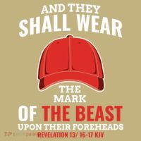 Funny Anti Trump Mark Of The Beast Red Hat Liberal Gift Long Sleeve Shirt thumb 2