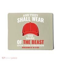 Funny Anti Trump Mark Of The Beast Red Hat Liberal Gift Mousepad thumb 0