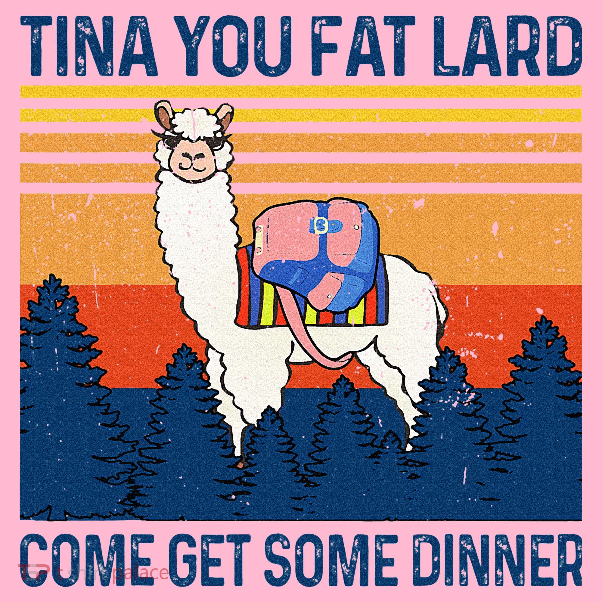 Funny Alpaca Tina You Fat Lard Come And Get Some Dinner Coaster