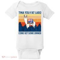 Funny Alpaca Tina You Fat Lard Come And Get Some Dinner Baby Bodysuit thumb 0