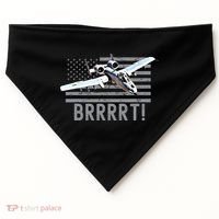 Funny A10 Thunderbolt Warthog BRRRRRT USA-Made Doggie Bandana thumb 0