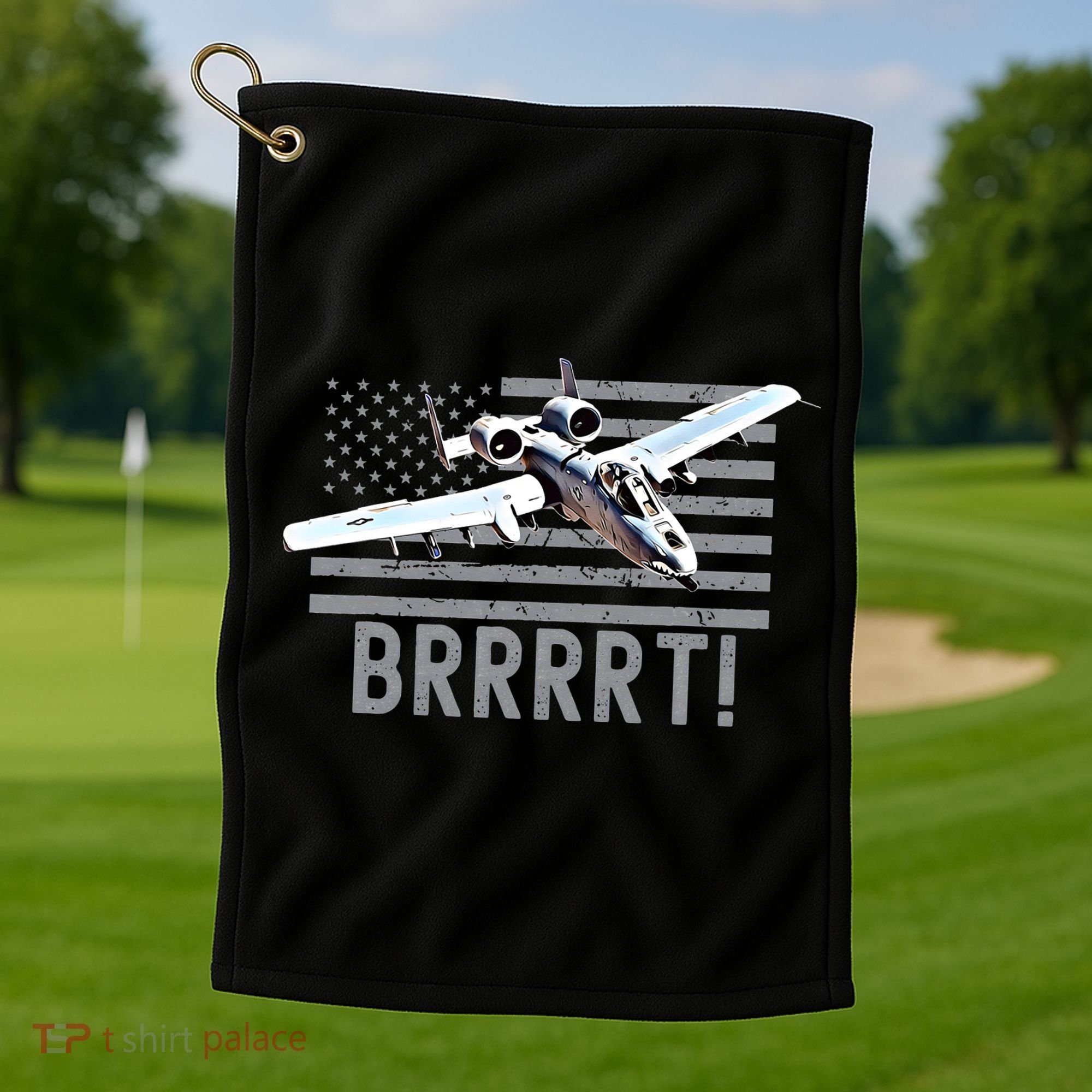 Funny A10 Thunderbolt Warthog BRRRRRT Golf Towel