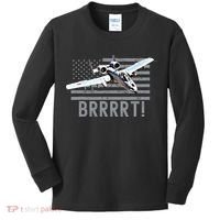 Funny A10 Thunderbolt Warthog BRRRRRT Kids Long Sleeve Shirt thumb 0