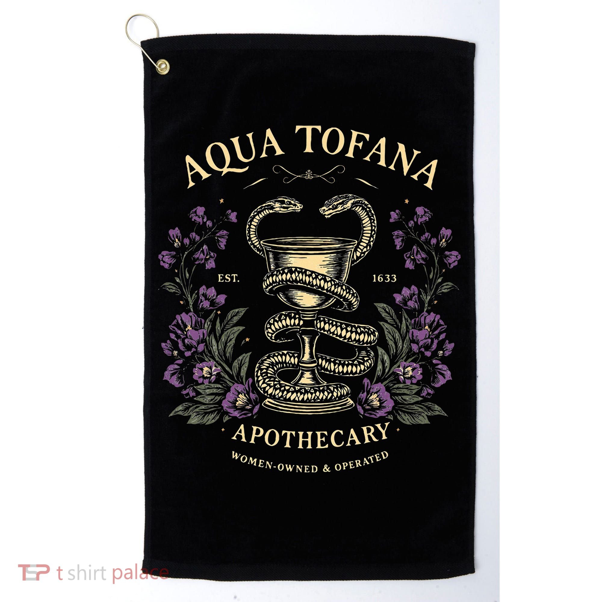 Feminist Aqua Tofana Apothecary Golf Towel