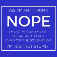 Funny Anti Trump Quote IM Just Not Stupid Baby Bodysuit thumb 2