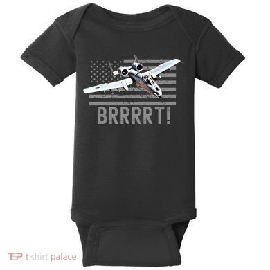 Funny A10 Thunderbolt Warthog Brrrrrt Baby Bodysuit