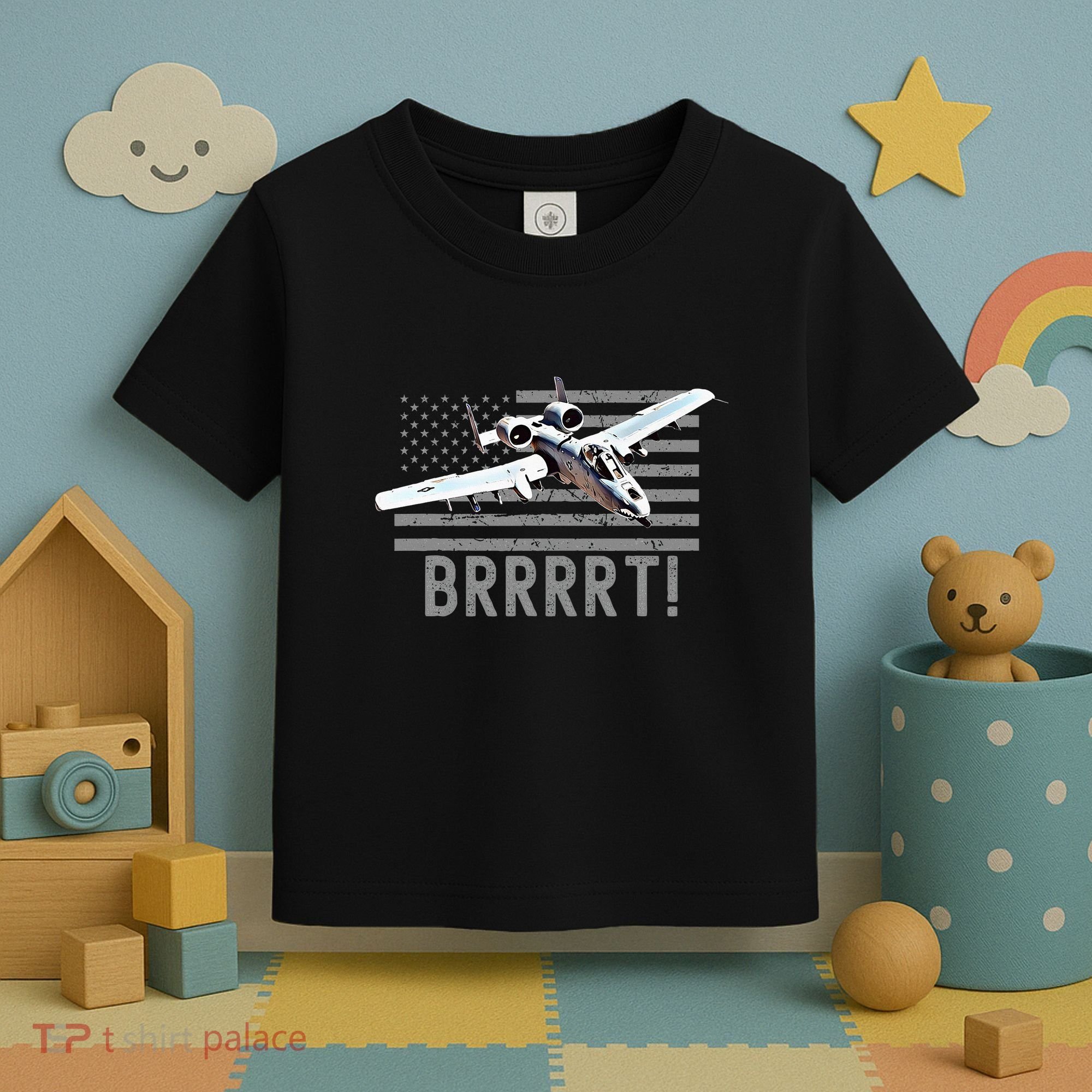 Funny A10 Thunderbolt Warthog Brrrrrt Toddler T-Shirt