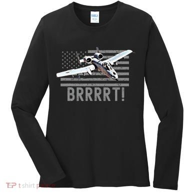 Funny A10 Thunderbolt Warthog Brrrrrt Women's Long Sleeve Shirt