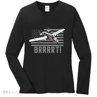 Funny A10 Thunderbolt Warthog Brrrrrt Women's Long Sleeve Shirt thumb 0