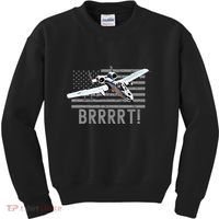 Funny A10 Thunderbolt Warthog Brrrrrt Kids Sweatshirt thumb 0