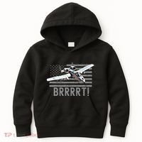 Funny A10 Thunderbolt Warthog Brrrrrt Kids Hoodie thumb 0