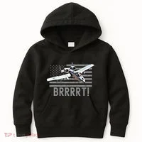 Funny A10 Thunderbolt Warthog Brrrrrt Kids Hoodie thumb 0