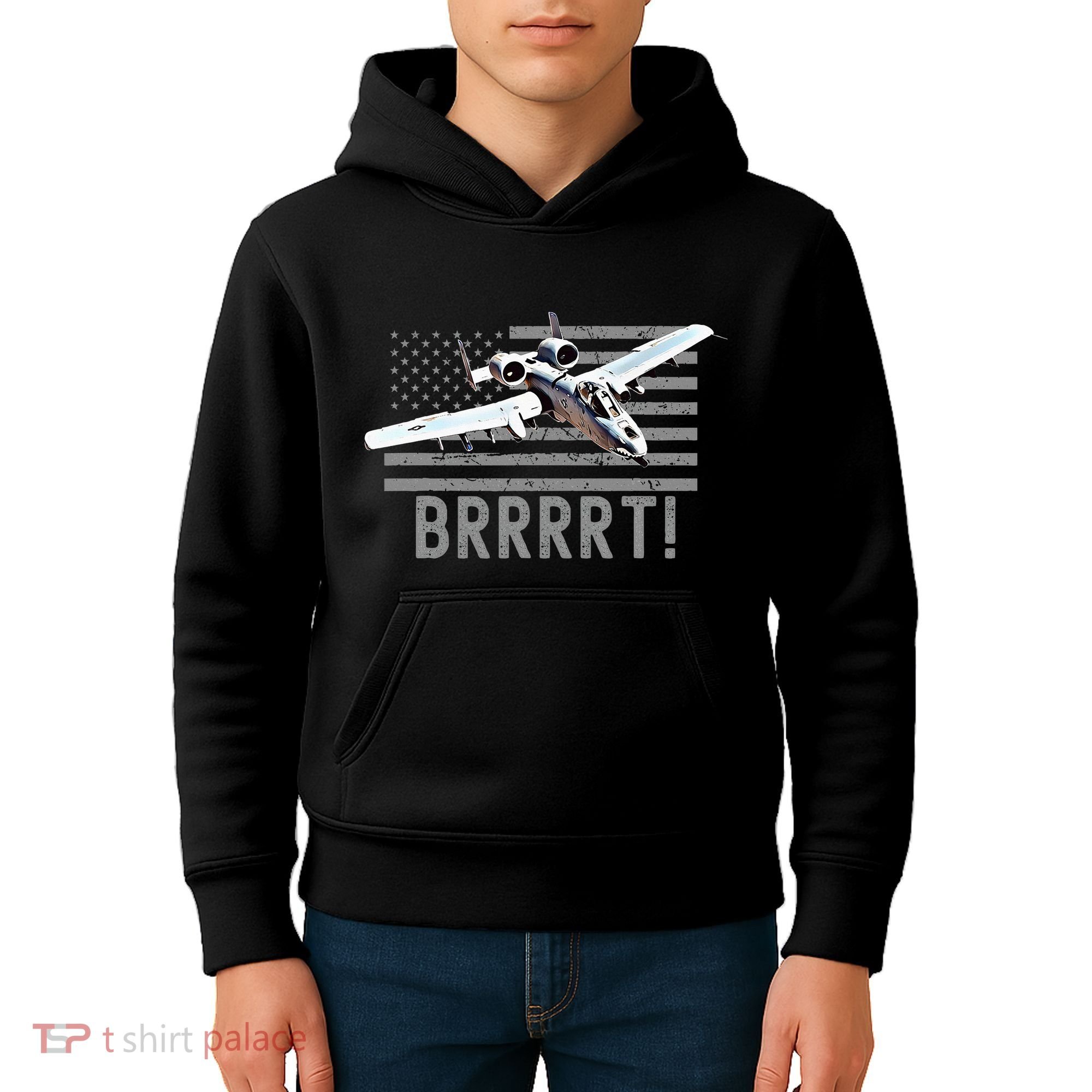 Funny A10 Thunderbolt Warthog Brrrrrt Kids Hoodie