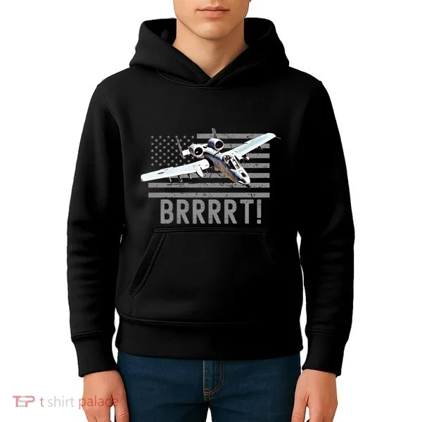 Funny A10 Thunderbolt Warthog Brrrrrt Kids Hoodie