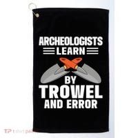 Funny Archeology Trowel And Error Antique Archeology Gift Golf Towel thumb 0