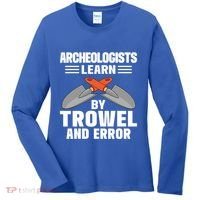 Funny Archeology Trowel And Error Antique Archeology Gift Women's Long Sleeve Shirt thumb 0