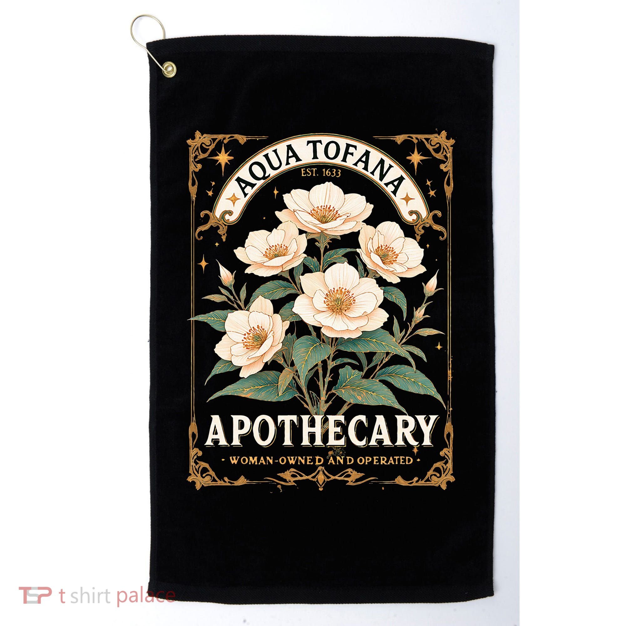 Feminist Aqua Tofana Apothecary Golf Towel