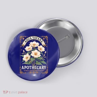 Feminist Aqua Tofana Apothecary Button